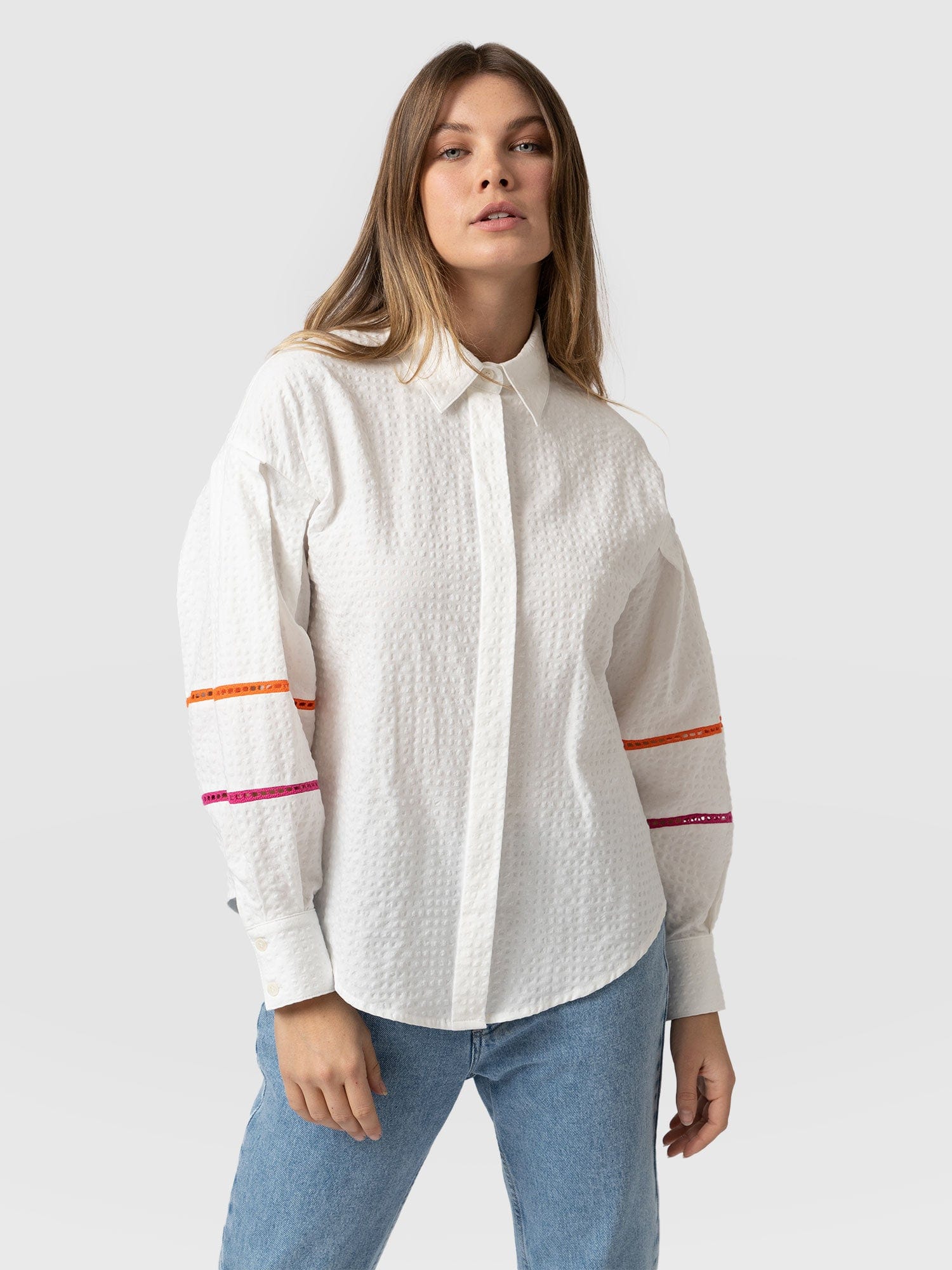 Debbie Puff Sleeve Blouse - Cream